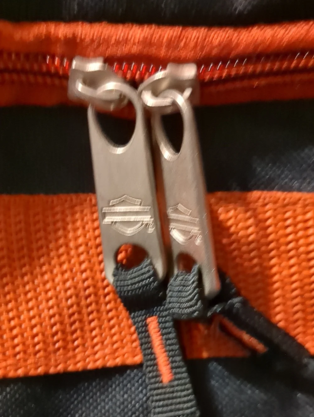 Harley-Davidson Black and Orange Travel Duffel